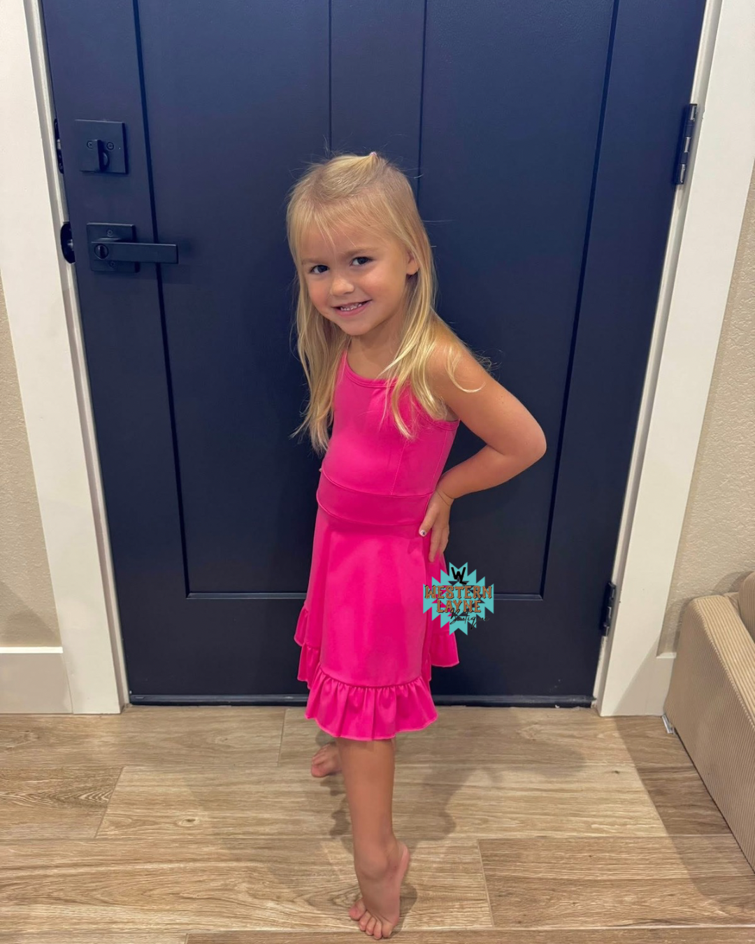 Hot Pink Athletic Dress  Western Layne Boutique