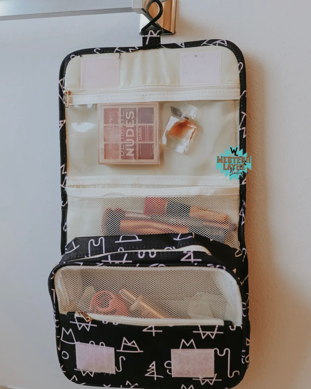 Black Cattle Brand Shower Tote