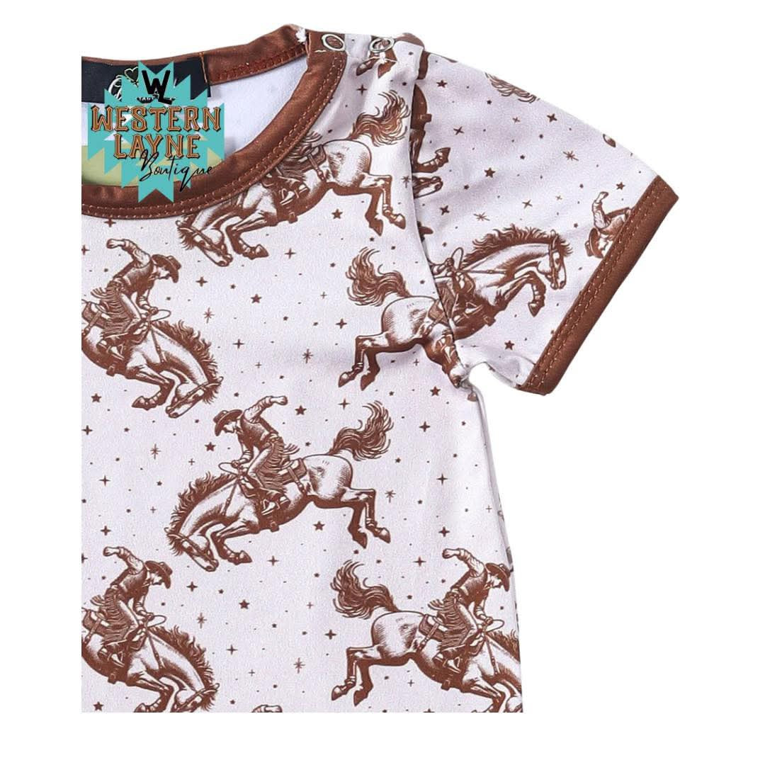 Buckin’ Cowboy Romper