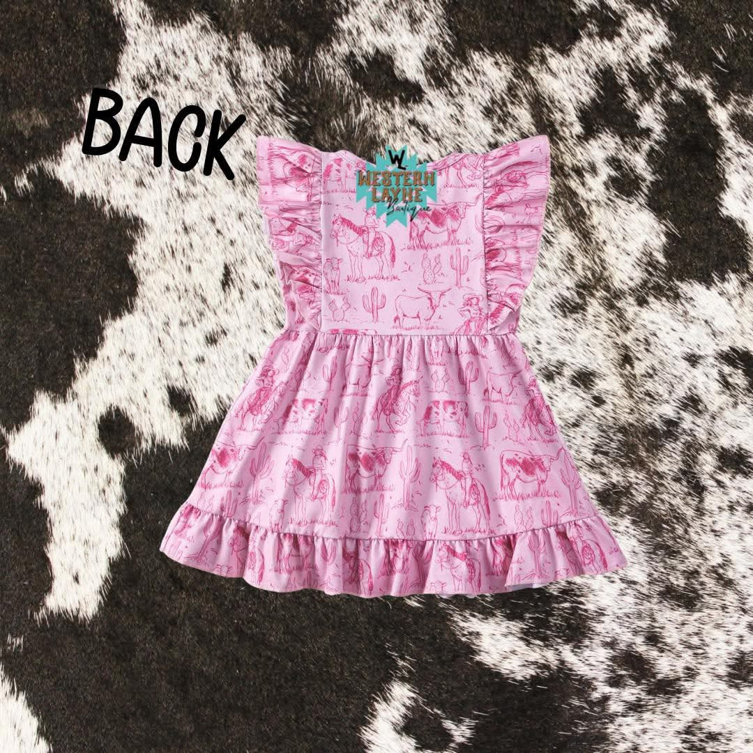 Girl’s Pink Western Dress