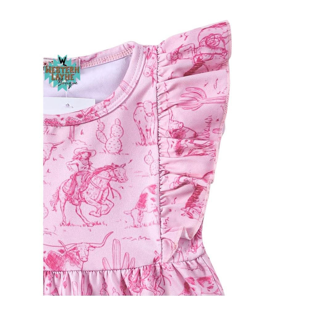 Girl’s Pink Western Dress