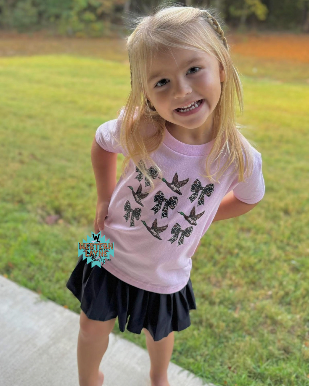 Ducks and Camo Bows Pink T- Shirt