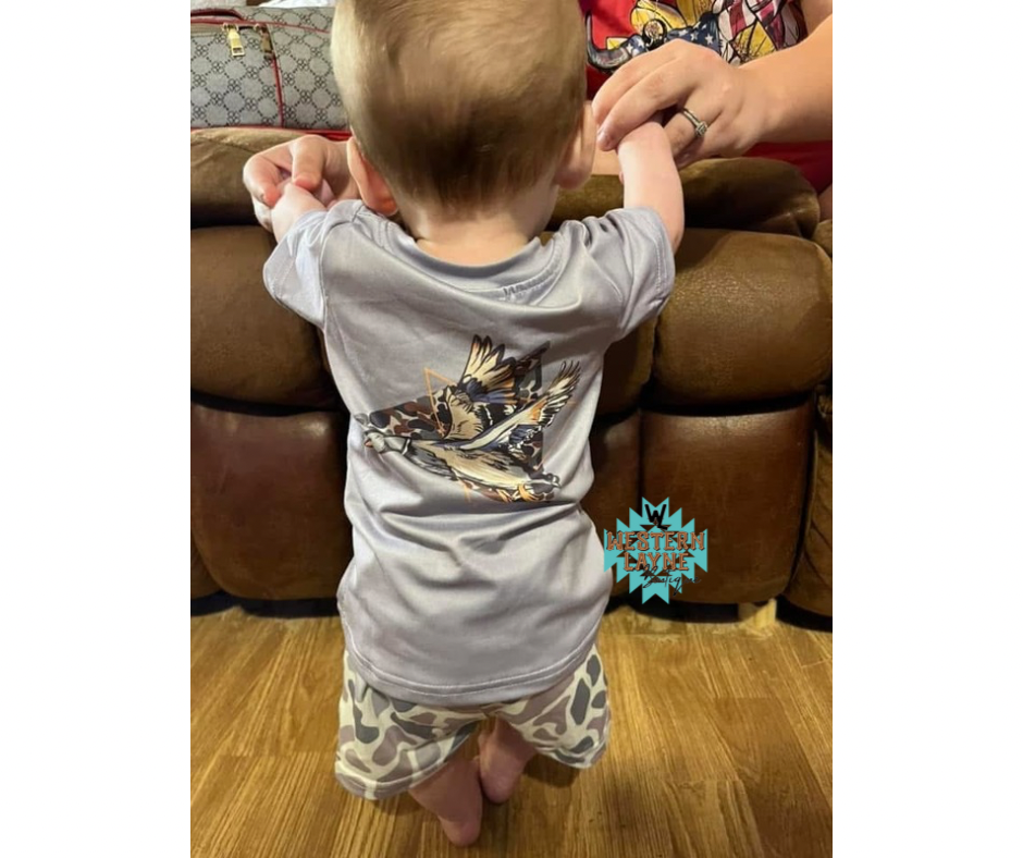 Grey Duck Shorts Set