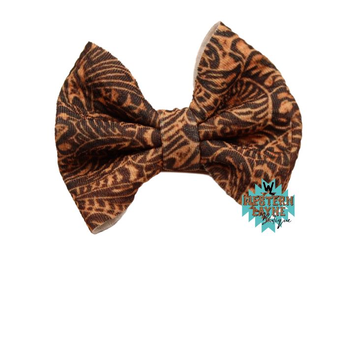 Tooled Leather Bow