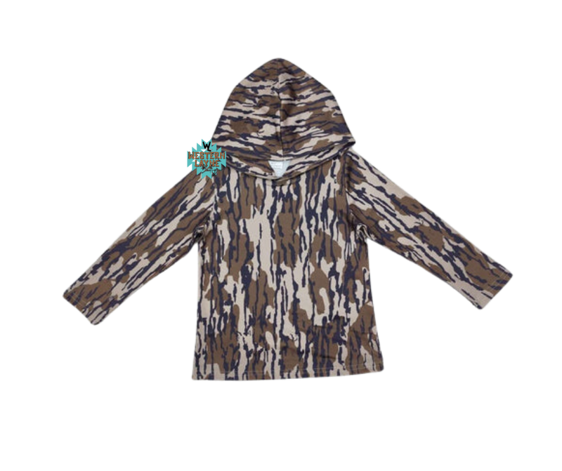Bottomland Camo Hooded Pullover