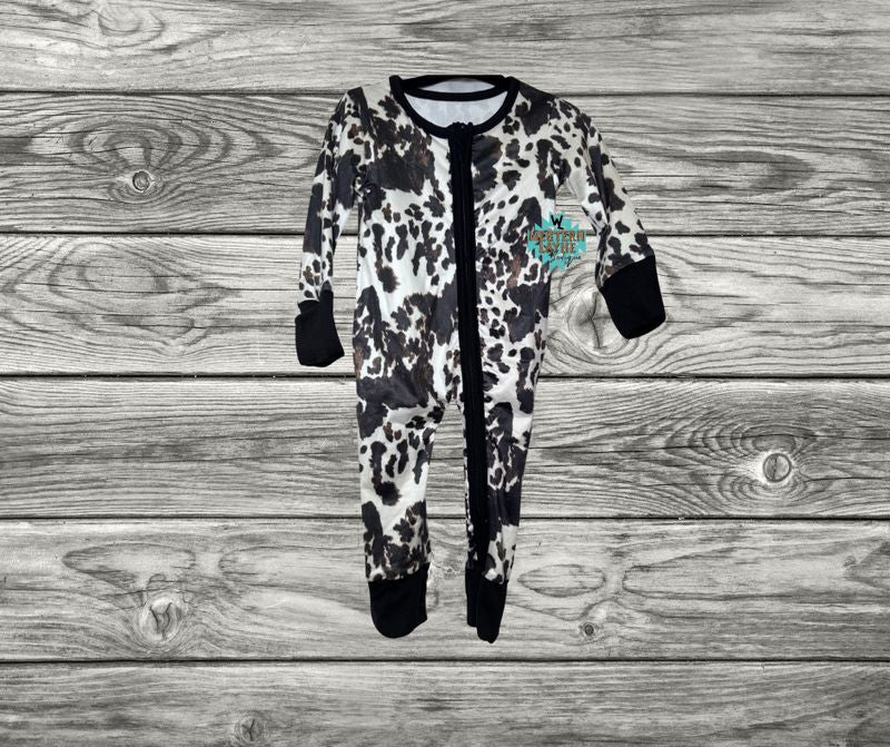 Cow Print Bamboo Zip Sleeper