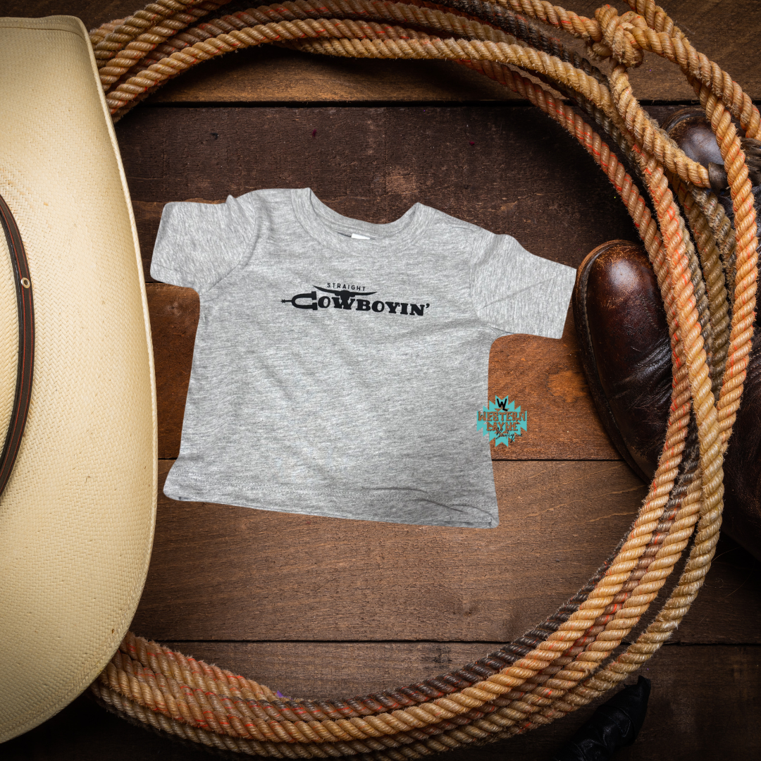 Straight Cowboyin' Gray T-Shirt
