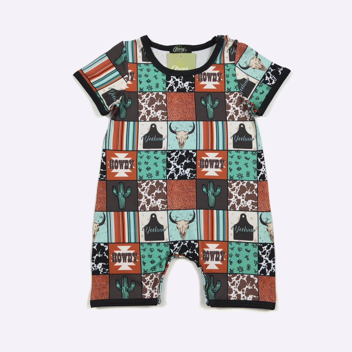 Howdy Patch Boy Romper
