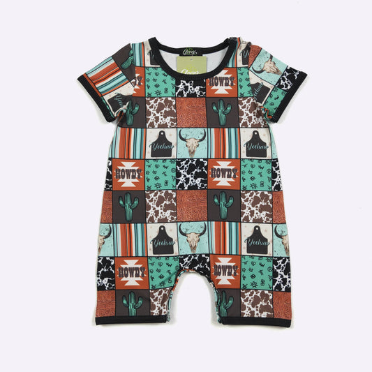 Howdy Patch Boy Romper
