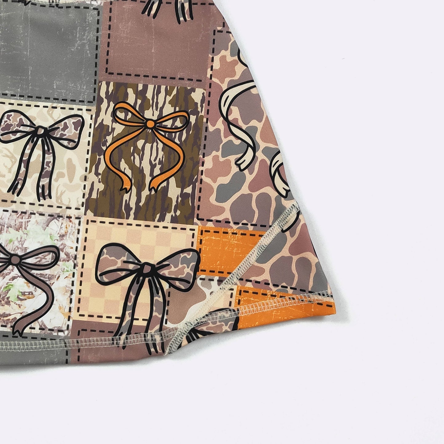 Camo Patchwork Girls Skort Set