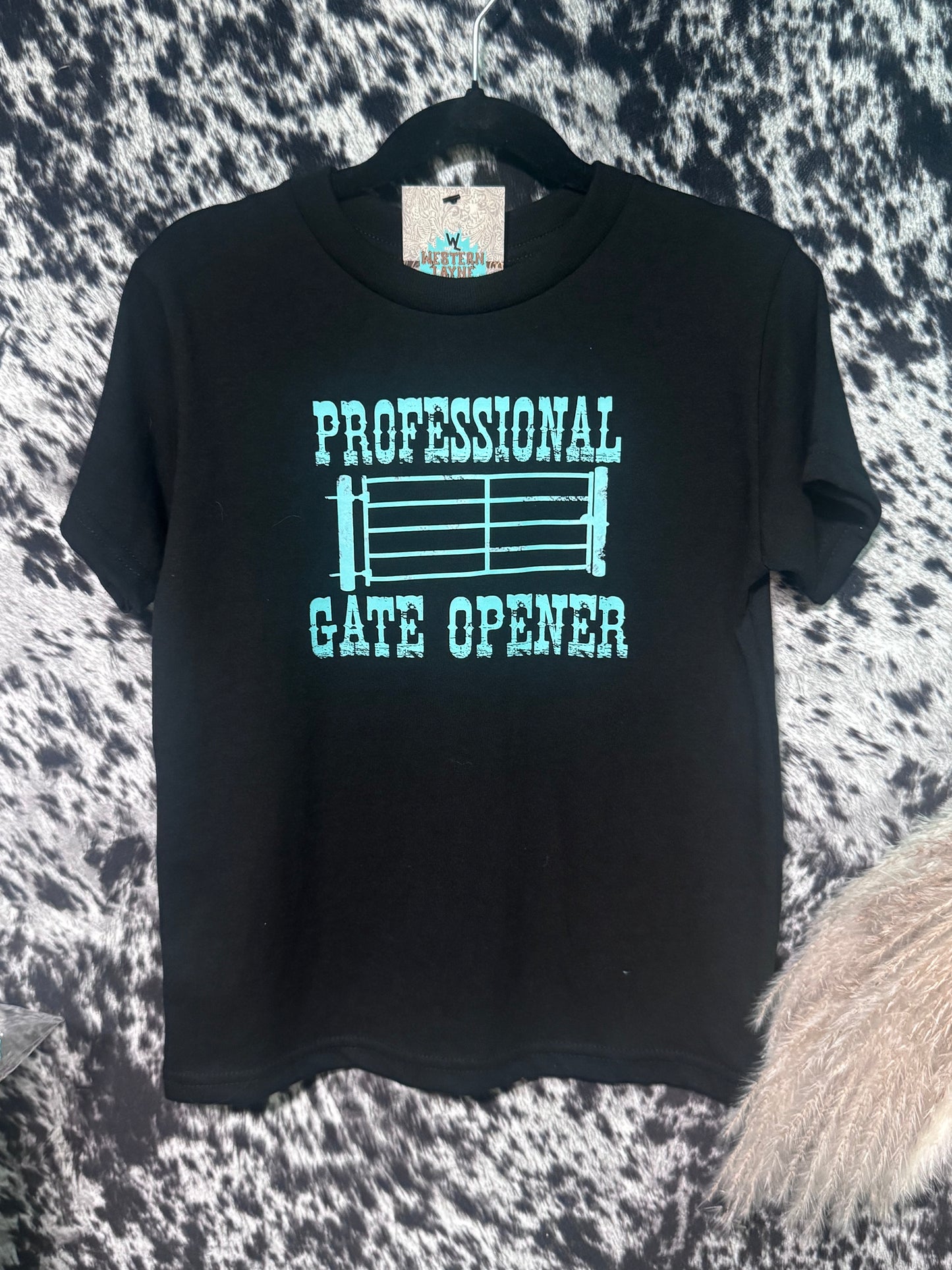 Professional Gate Opener (Black T-Shirt)