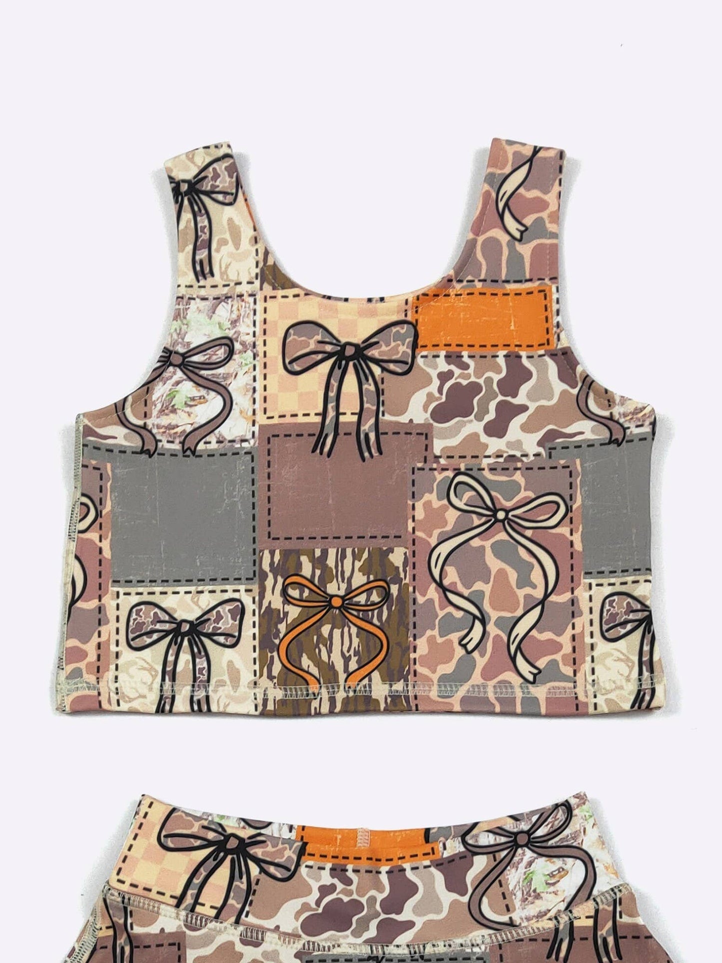 Camo Patchwork Girls Skort Set