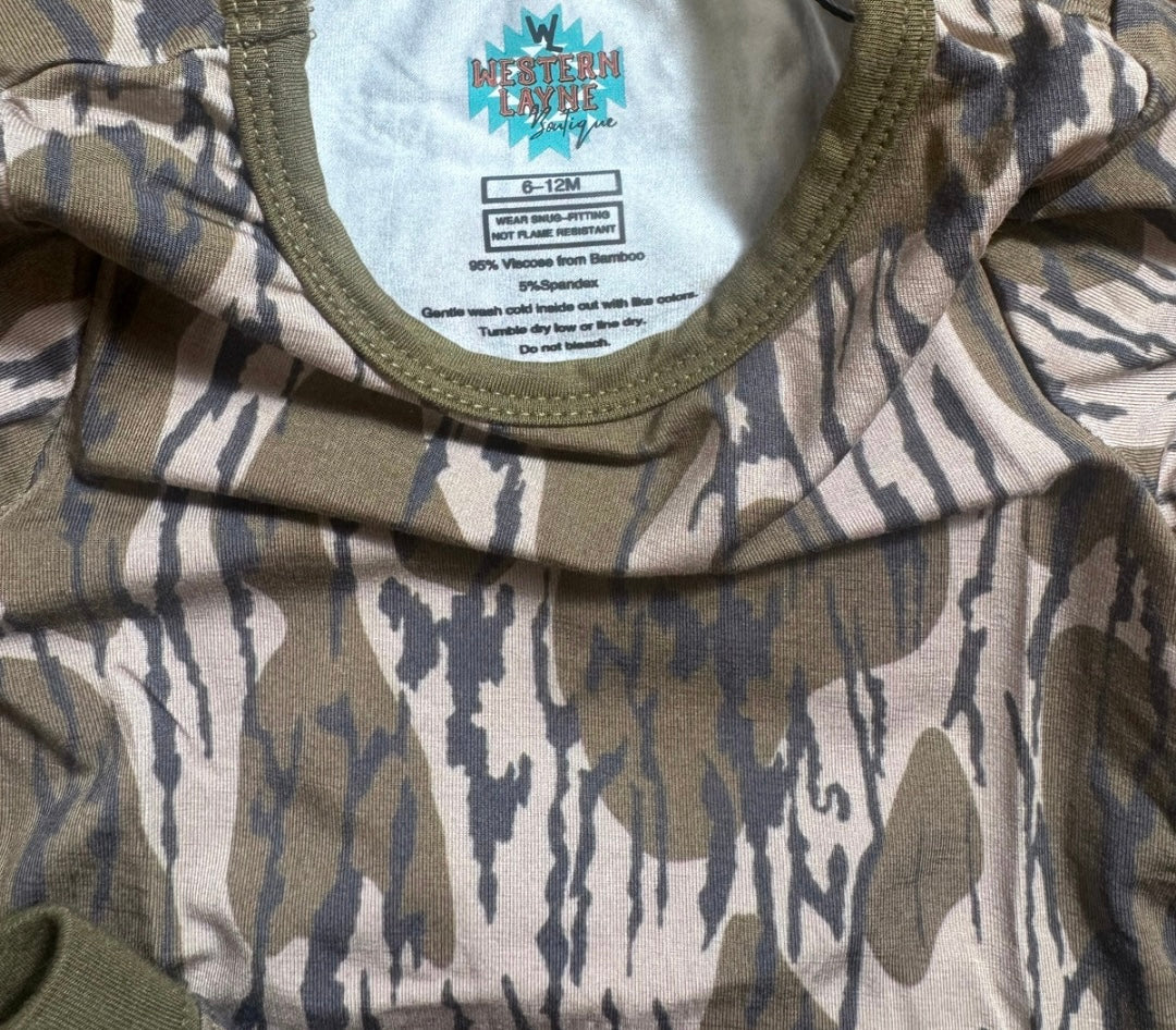 Bottomland Camo Two Piece Pajama Set
