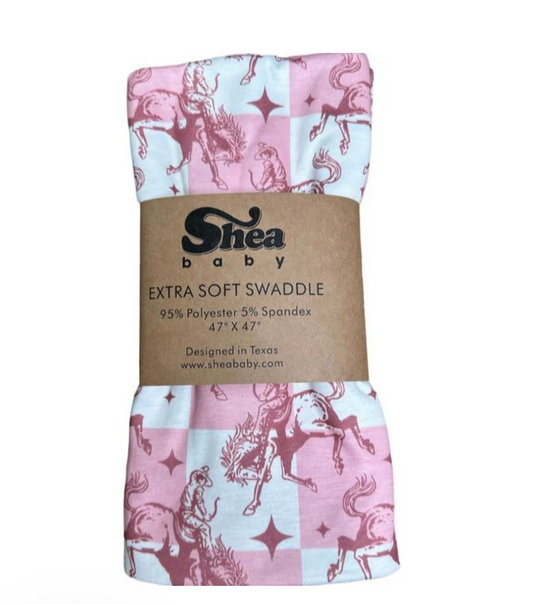 Plaid Bucking Horse Swaddle