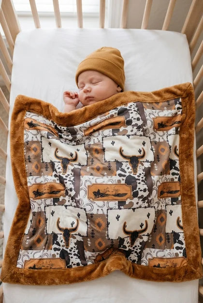 Western Longhorn Baby Blanket