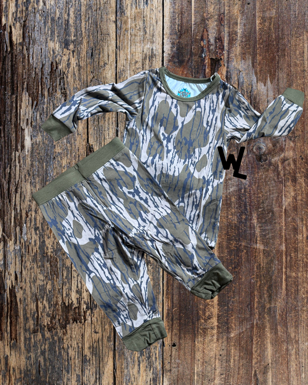 Bottomland Camo Two Piece Pajama Set