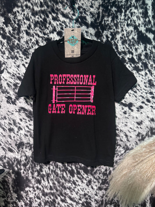 Professional Gate Opener (Black T-Shirt)