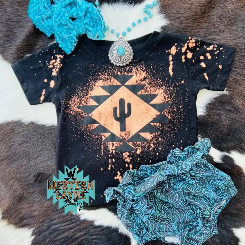 Aztec Cactus Bleached T-Shirt
