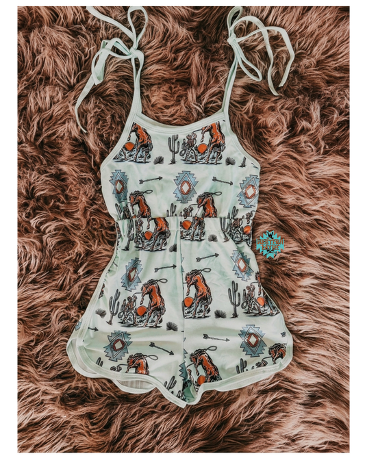 Wild West Tie-Strap Romper